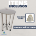 PORTA SACO HAMPER COM TAMPA INOX